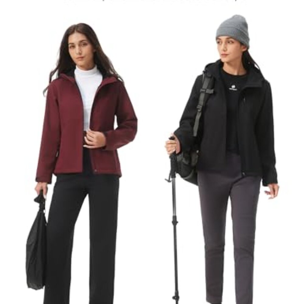 Softshell Fleece Lined Windbreaker Jacket Light H… - image 4